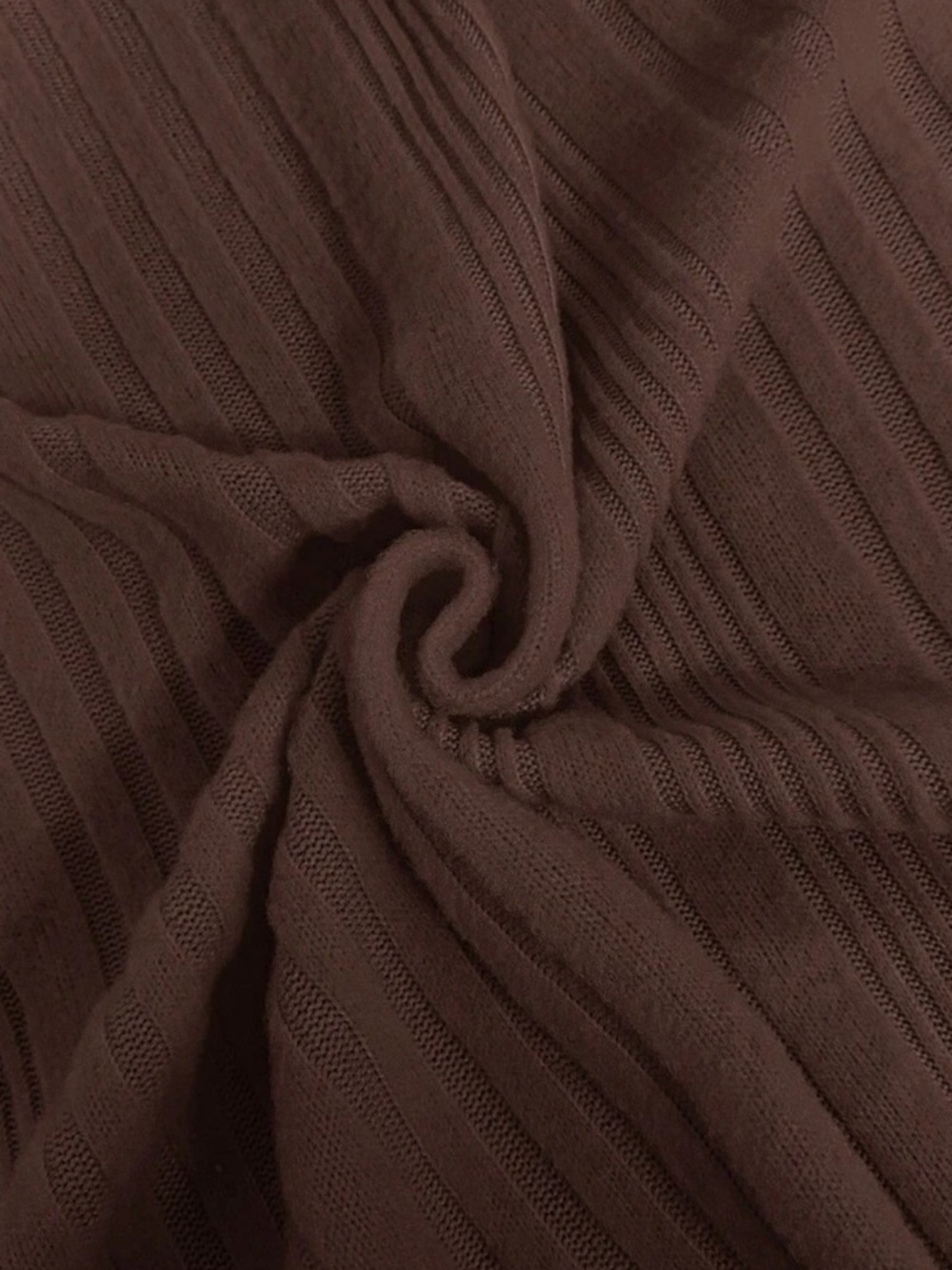 Coffee Brown Ribbed Midi Dress - Women - Picture 3 of 10